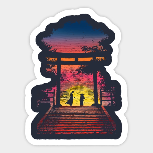 Samurai Battle Sticker by ElzeroStudio